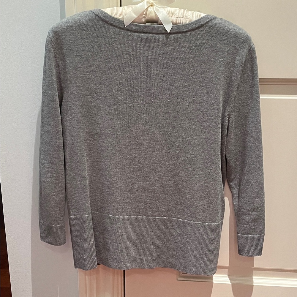 WHBM Cardigan Gray with Embellishments button Down 3/4 sleeves Size Small - Picture 3 of 12